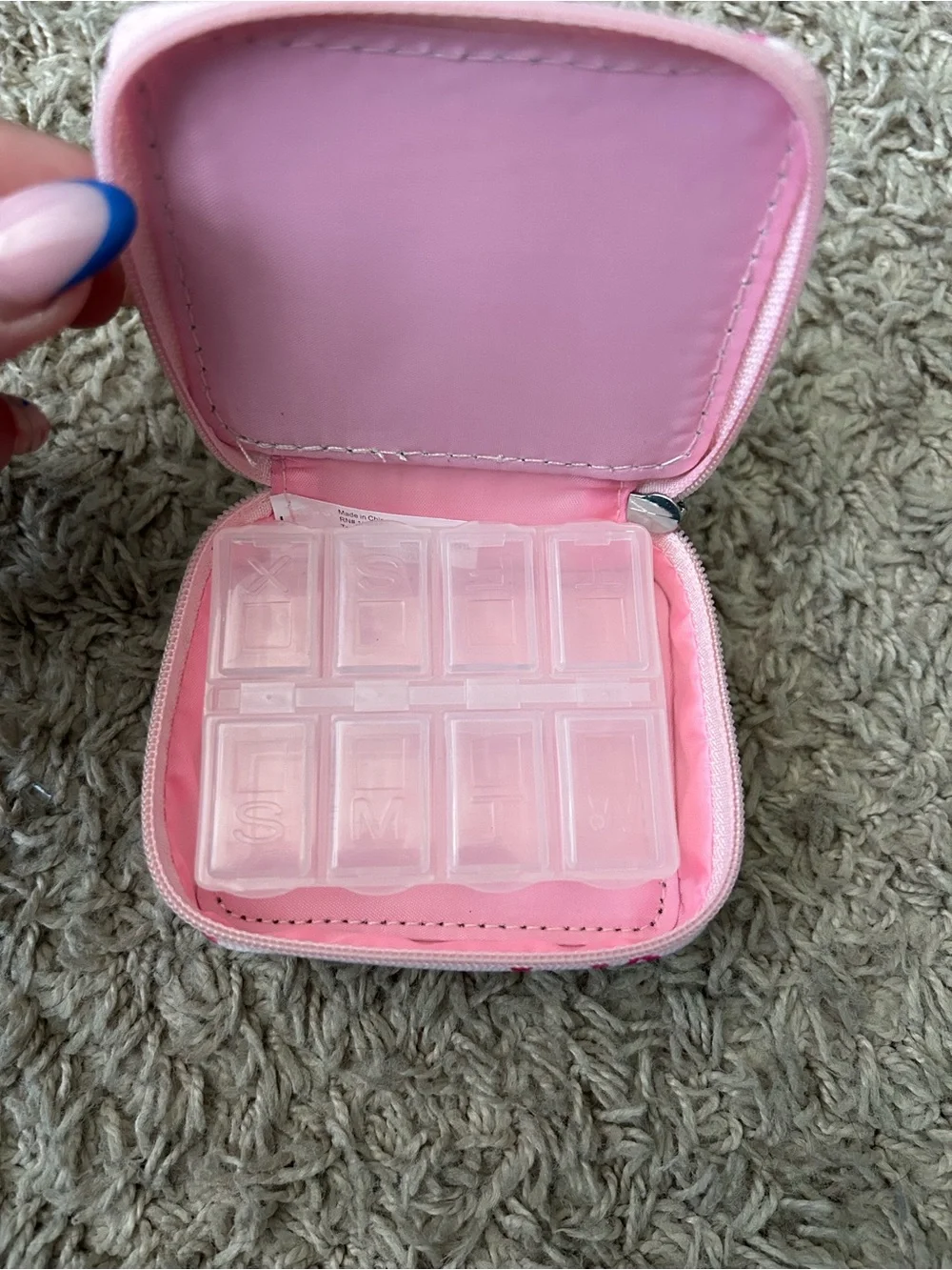 Pink Floral & Boot Medicine Case